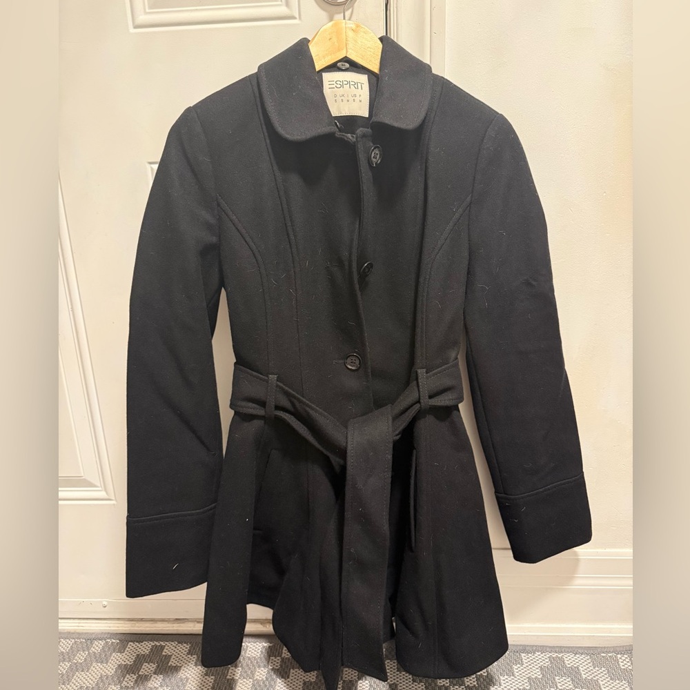 Esprit Women's Elegant Black Trench Coat